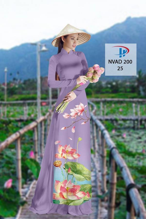 Vải Áo Dài Hoa Sen AD NVAD200 65